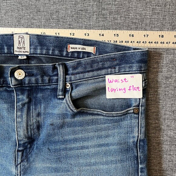 Hiroshi Kato The Pen Slim Selvedge Denim Jeans - Men's Size 33*27 - Blue - Picture 9 of 15